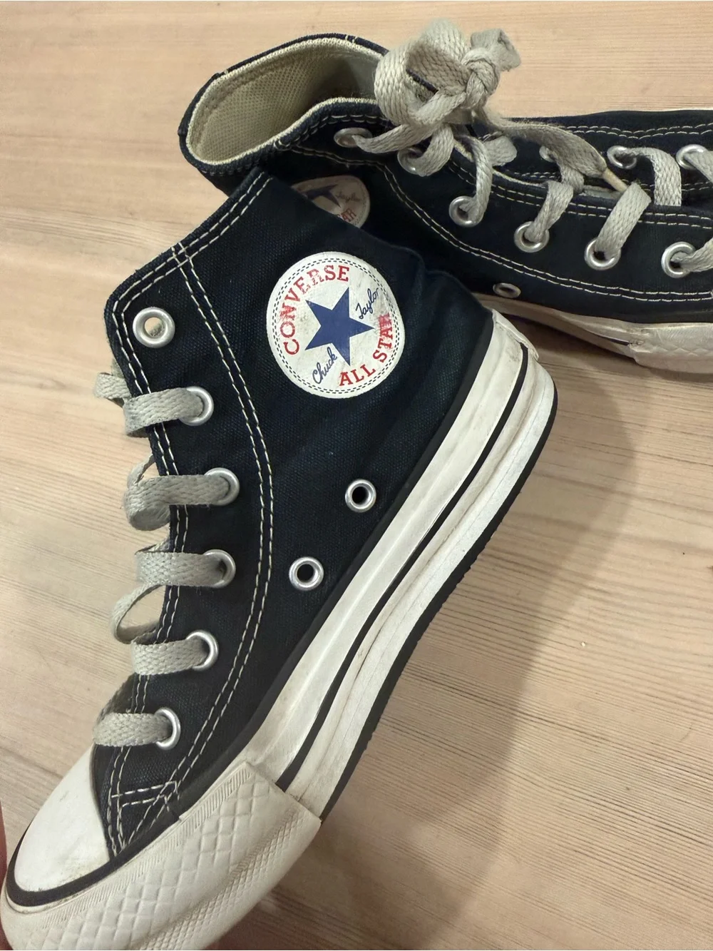 Converse Kids Black High-Top Sneakers with White Accents